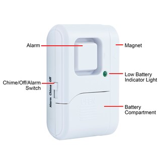 Foto 3 | Alarma Para Ventanas Y Puertas Ge Personal Security, Paquete De 1 Unidad, Color Blanco - Venta Internacional.