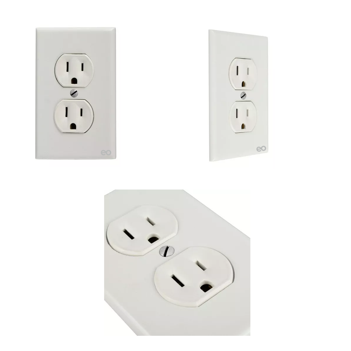 Foto 3 pulgar | Set 20 Contactos Dúplex Con Tapa 125 V~ 15 A Eo Safe Imports Esi-11307-1 Blanco