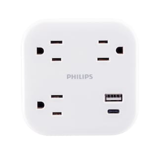 Foto 2 | Extensor De Sobretensión Philips Ezfit De 3 Salidas Con Usb 12 W 980j - Venta Internacional.