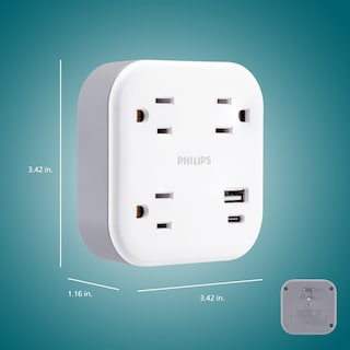 Foto 7 | Extensor De Sobretensión Philips Ezfit De 3 Salidas Con Usb 12 W 980j - Venta Internacional.