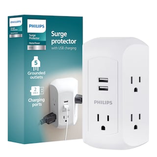 Foto 1 | Protector Contra Sobretensiones Philips Sps5002wa/37 De 5 Salidas Y 2 Usb-a, Color Blanco - Venta Internacional.