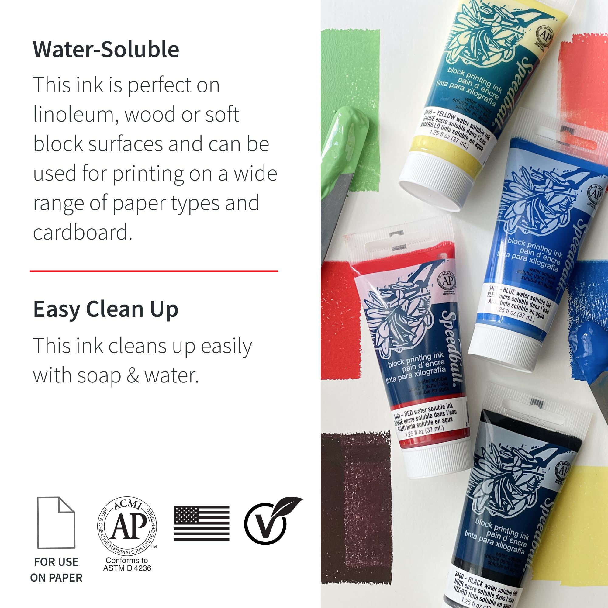 Foto 2 | Impresión En Bloque Soluble En Agua Ink Speedball De 150 Ml, Color Marrón - Venta Internacional.