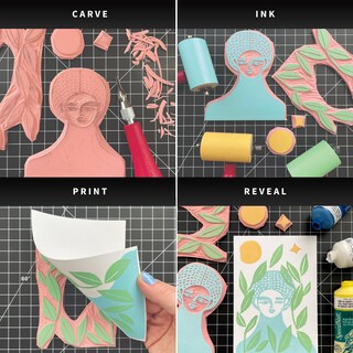Foto 4 | Impresión En Bloque Soluble En Agua Ink Speedball De 150 Ml, Color Marrón - Venta Internacional.