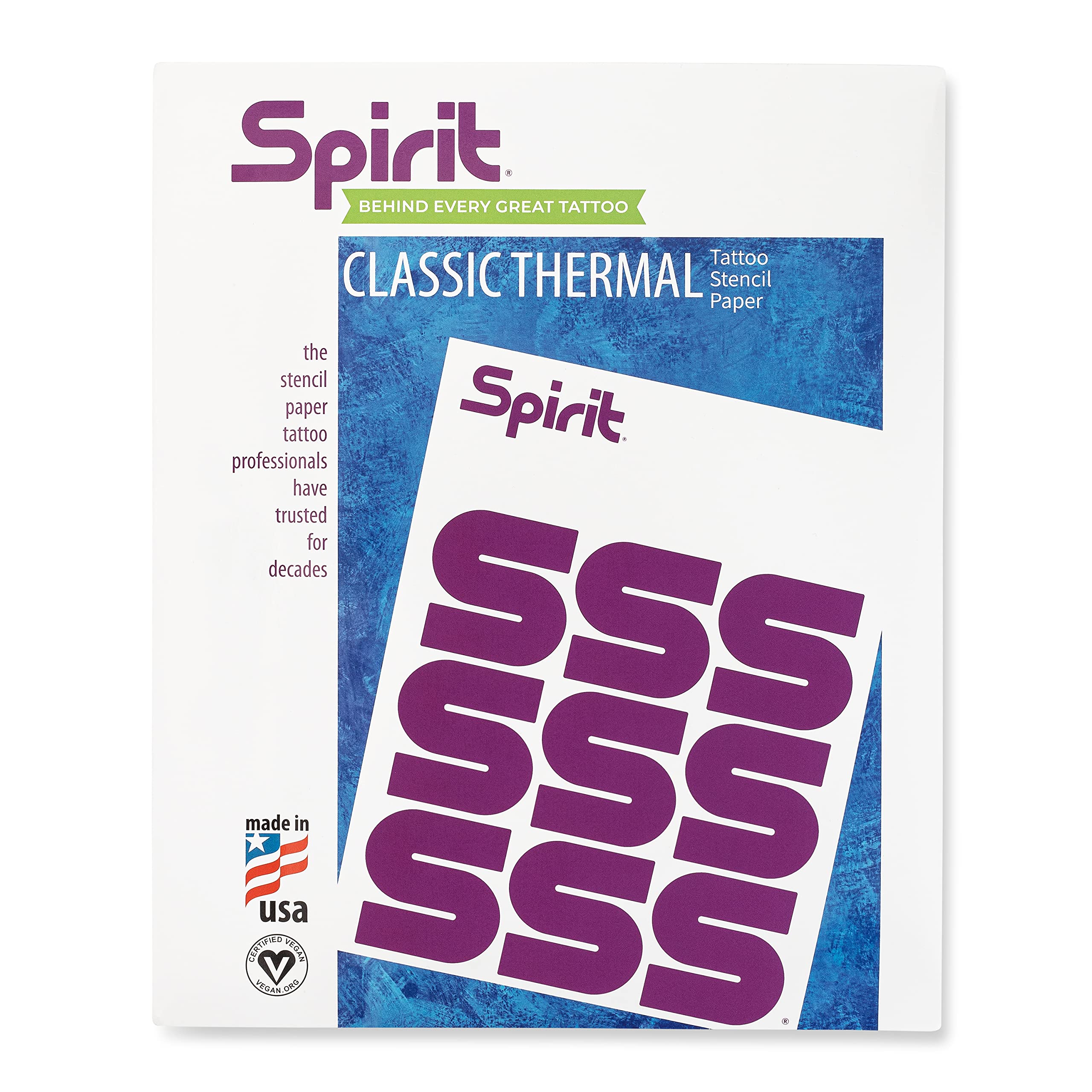 Papel De Transferencia De Tatuajes Spirit, Tamaño A4, 25 Hojas, Vegano - Venta Internacional.
