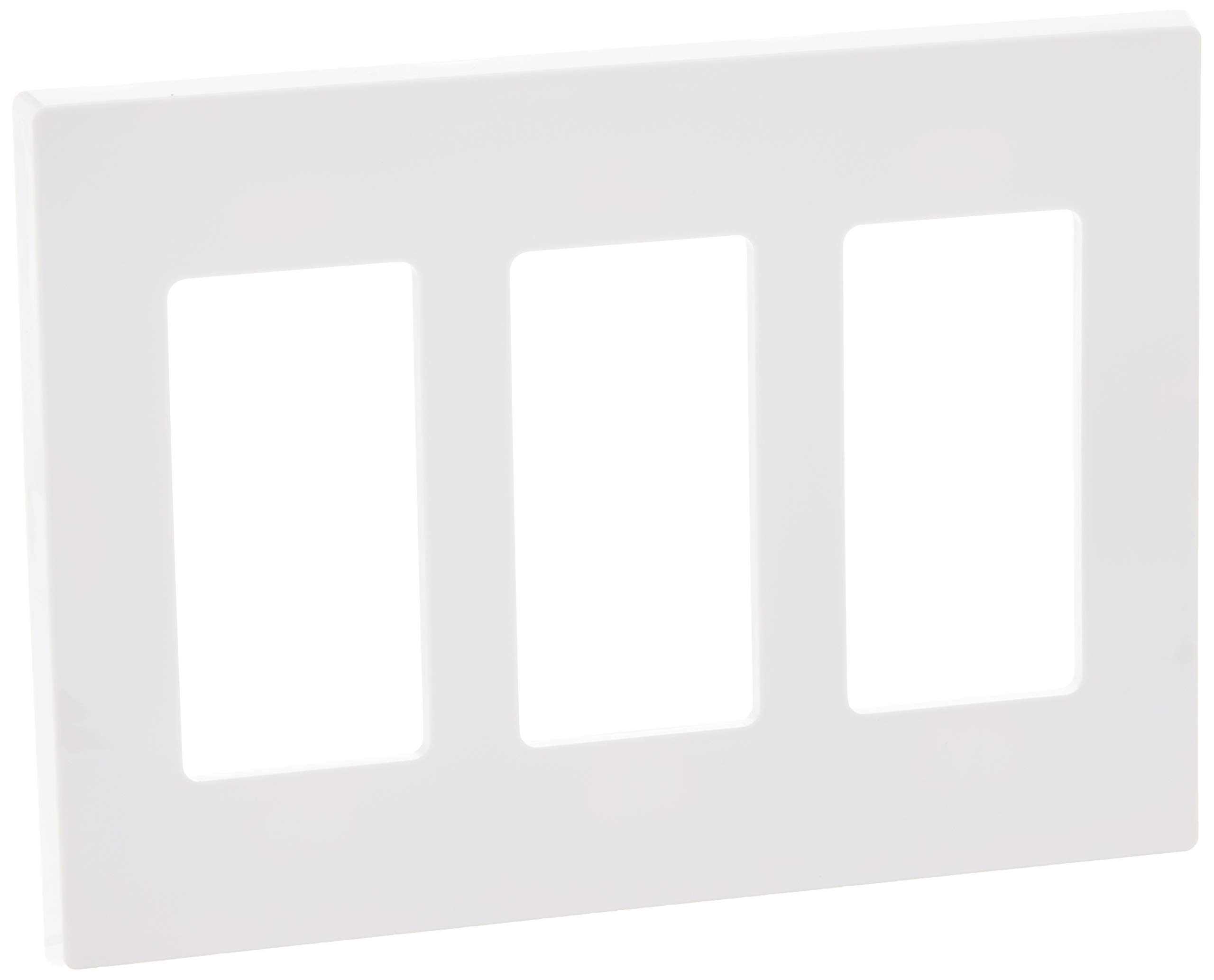 Foto 1 | Placa De Pared Leviton 80311-sw Decora Plus De 3 Elementos Sin Tornillos, Color Blanco - Venta Internacional.