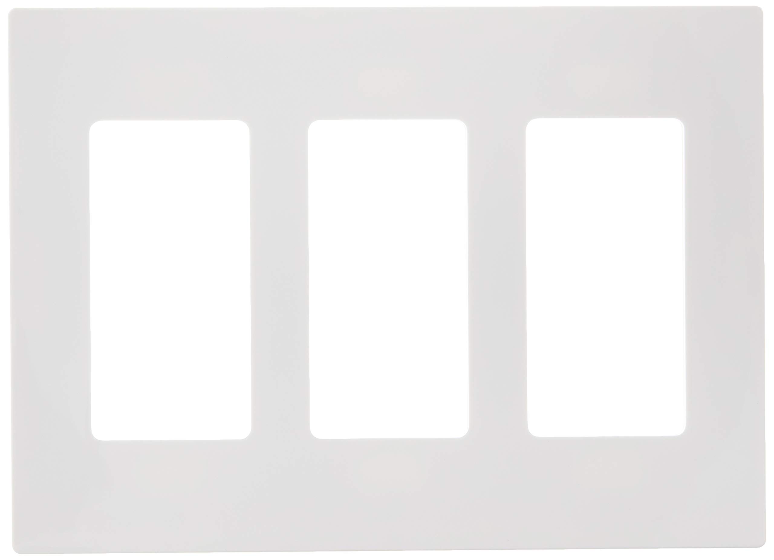 Foto 3 pulgar | Placa De Pared Leviton 80311-sw Decora Plus De 3 Elementos Sin Tornillos, Color Blanco - Venta Internacional.