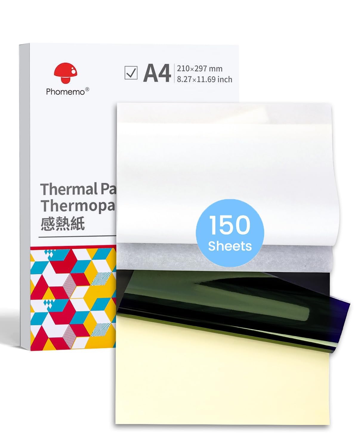 Foto 1 | Papel Para Transferencia De Tatuajes Phomemo, 150 Hojas, Tamaño A4 - Venta Internacional.