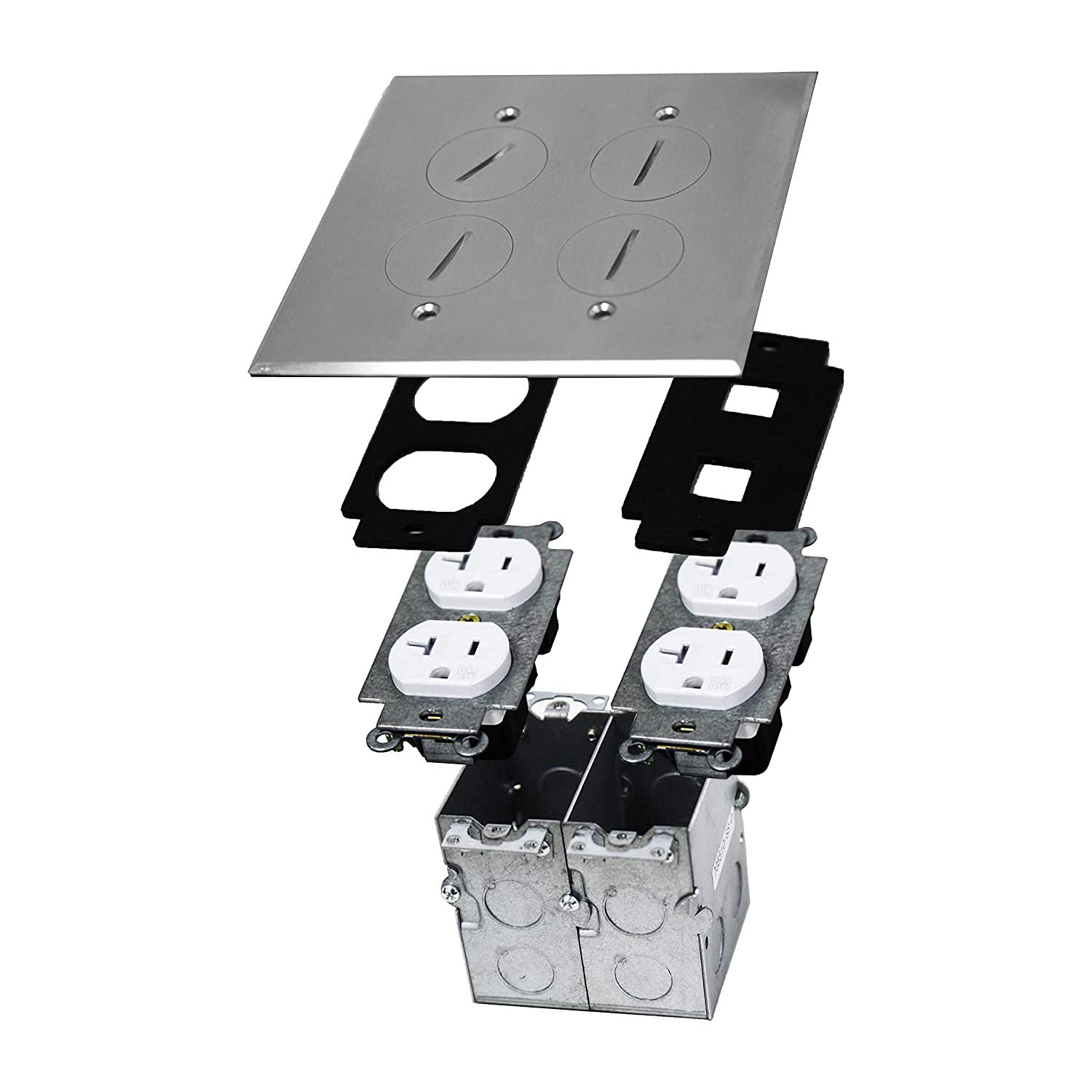 Foto 4 pulgar | Kit Abierto Para Monedas Para Caja De Suelo Enerlites 975510-ss, 2 Elementos, 20 A - Venta Internacional.