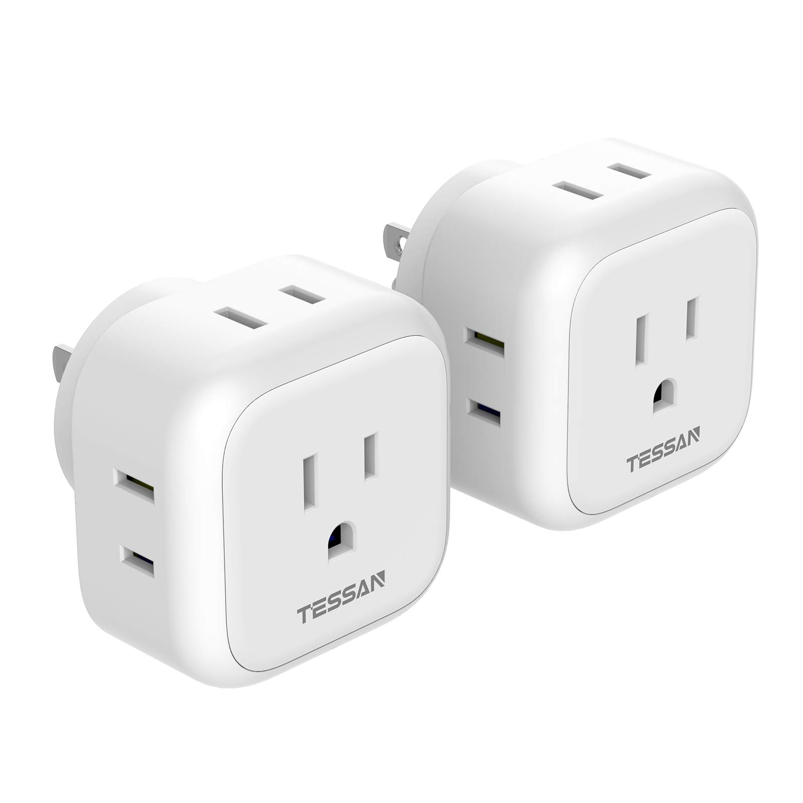 Foto 1 | Extensor De Enchufes Múltiples Tessan Con 4 Enchufes Eléctricos, Paquete De 2 - Venta Internacional.