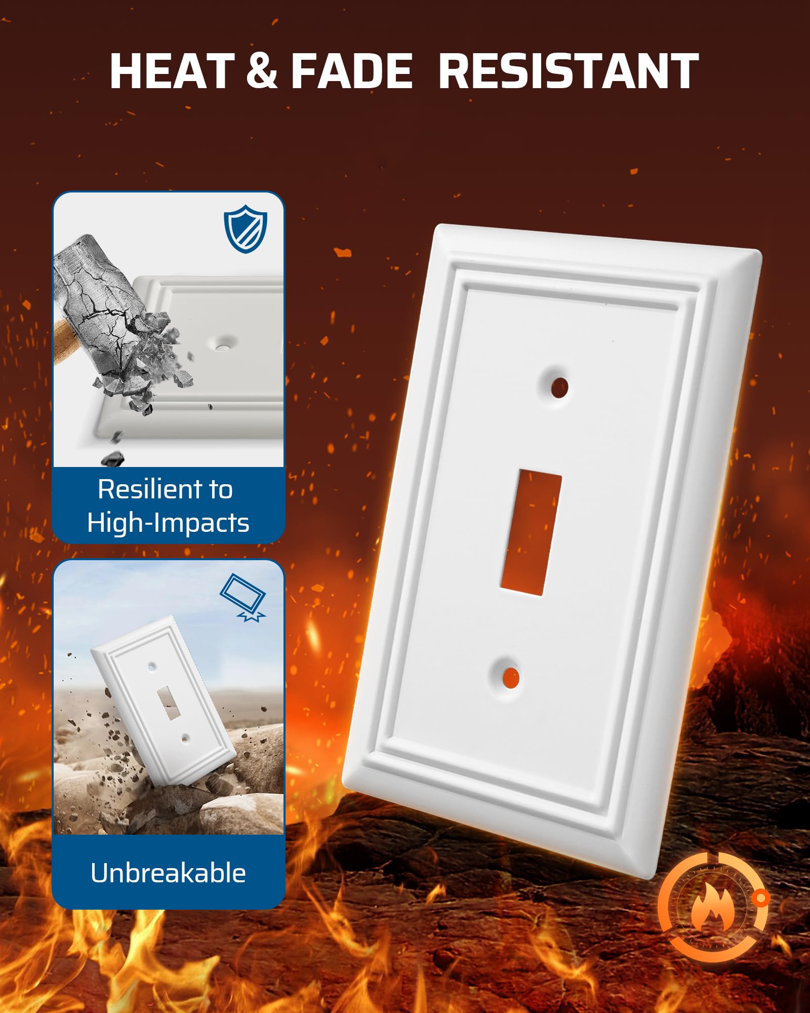 Foto 6 | Placas De Pared Dewenwils De Metal Blanco Con Una Sola Palanca, Paquete De 2 - Venta Internacional.