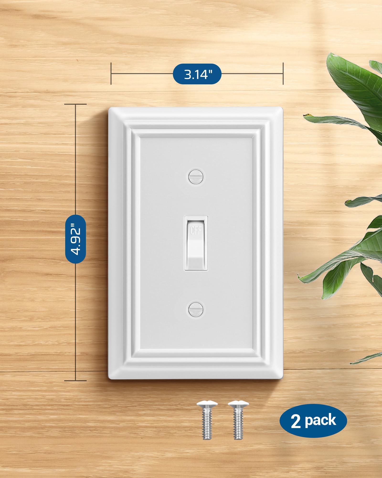 Foto 7 | Placas De Pared Dewenwils De Metal Blanco Con Una Sola Palanca, Paquete De 2 - Venta Internacional.