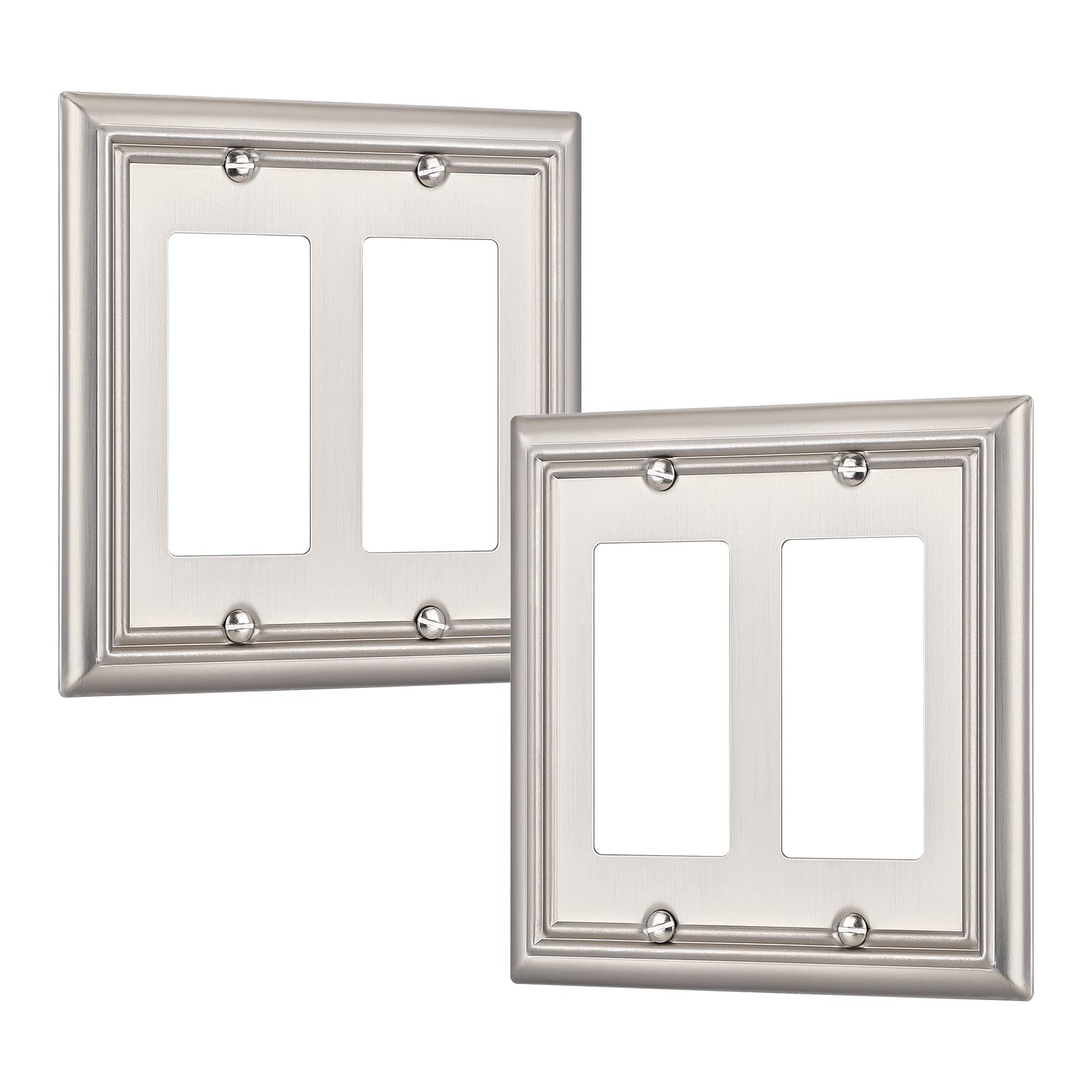 Foto 1 | Platos De Pared Dewenwils Para Decoración Doble, Níquel Cepillado, Paquete De 2 - Venta Internacional.