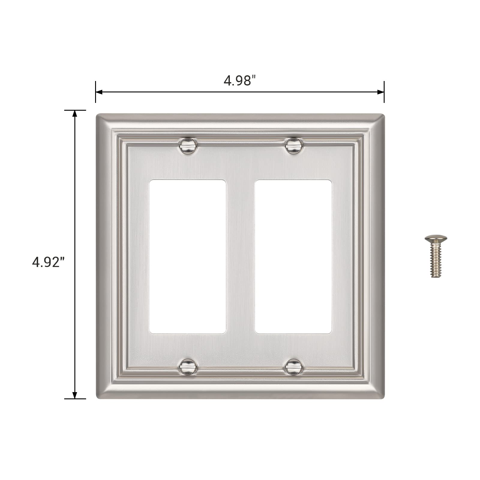 Foto 7 pulgar | Platos De Pared Dewenwils Para Decoración Doble, Níquel Cepillado, Paquete De 2 - Venta Internacional.