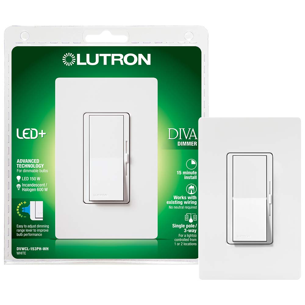 Foto 2 pulgar | Interruptor De Intensidad Lutron Diva Led+ Para Bombillas Regulables De 150 W - Venta Internacional.