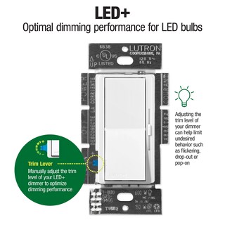 Foto 5 | Interruptor De Intensidad Lutron Diva Led+ Para Bombillas Regulables De 150 W - Venta Internacional.