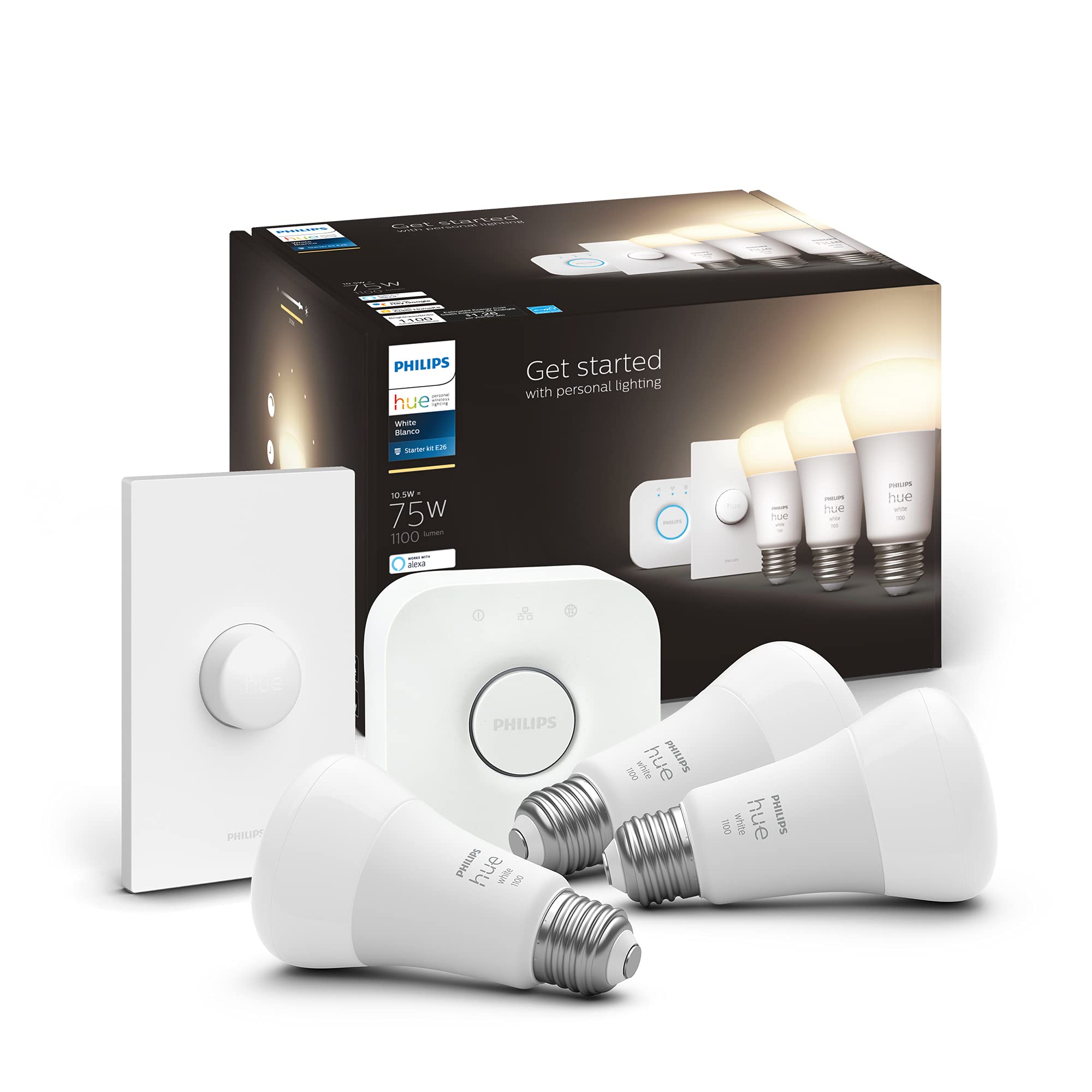 Foto 1 | Kit De Inicio De Iluminación Inteligente Philips Hue Con Puente  Botón Y 3 Bombillas - Venta Internacional.