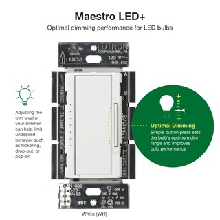 Foto 2 | Interruptor De Intensidad Lutron Maestro Led+ 150 W De Ubicación Única/múltiple - Venta Internacional.