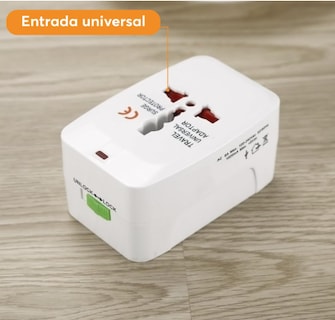 Foto 3 | Convertidor Adaptador De Enchufe Europeo Cargador Internacional Para Viaje Adaptador Universal Todo En Uno Múlti