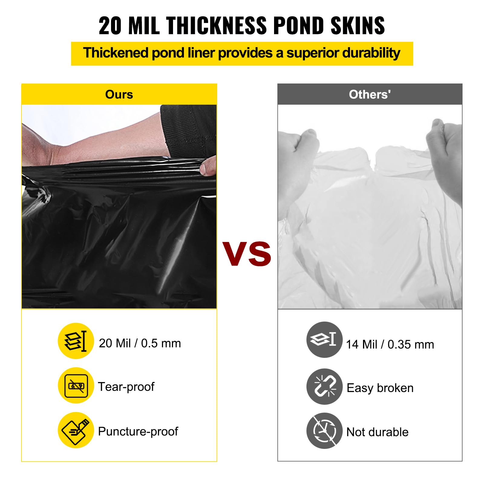 Foto 4 pulgar | Pond Liner Vevor, Material Lldpe De 4,6 X 6 M Y 0,5 Mm De Grosor - Venta Internacional.