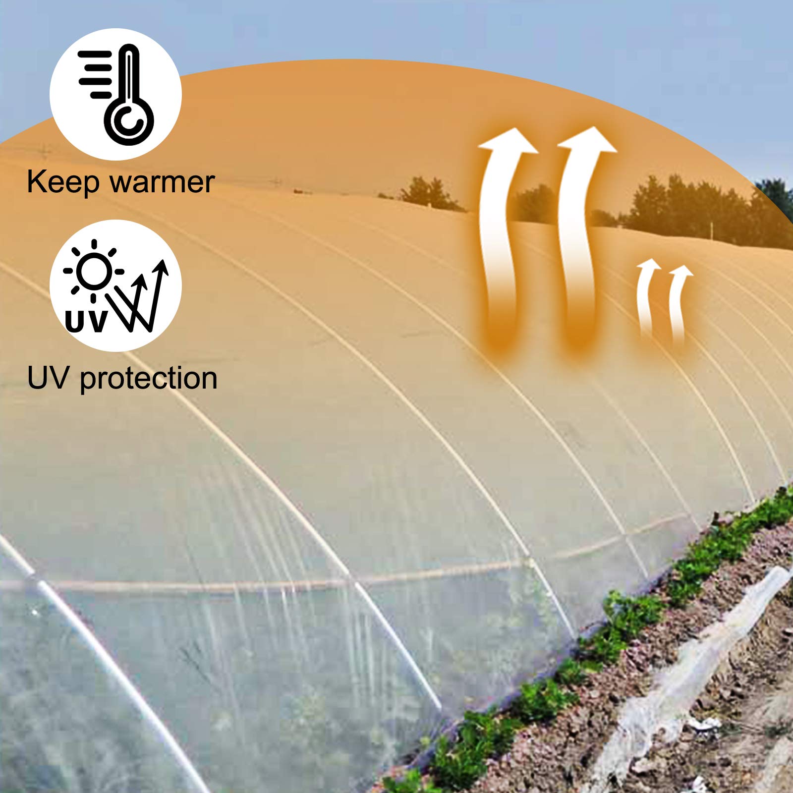 Foto 5 pulgar | Lámina De Plástico Para Invernadero Vevor, 6 Mil, 6 X 30 M, Resistente A Los Rayos Uv - Venta Internacional.