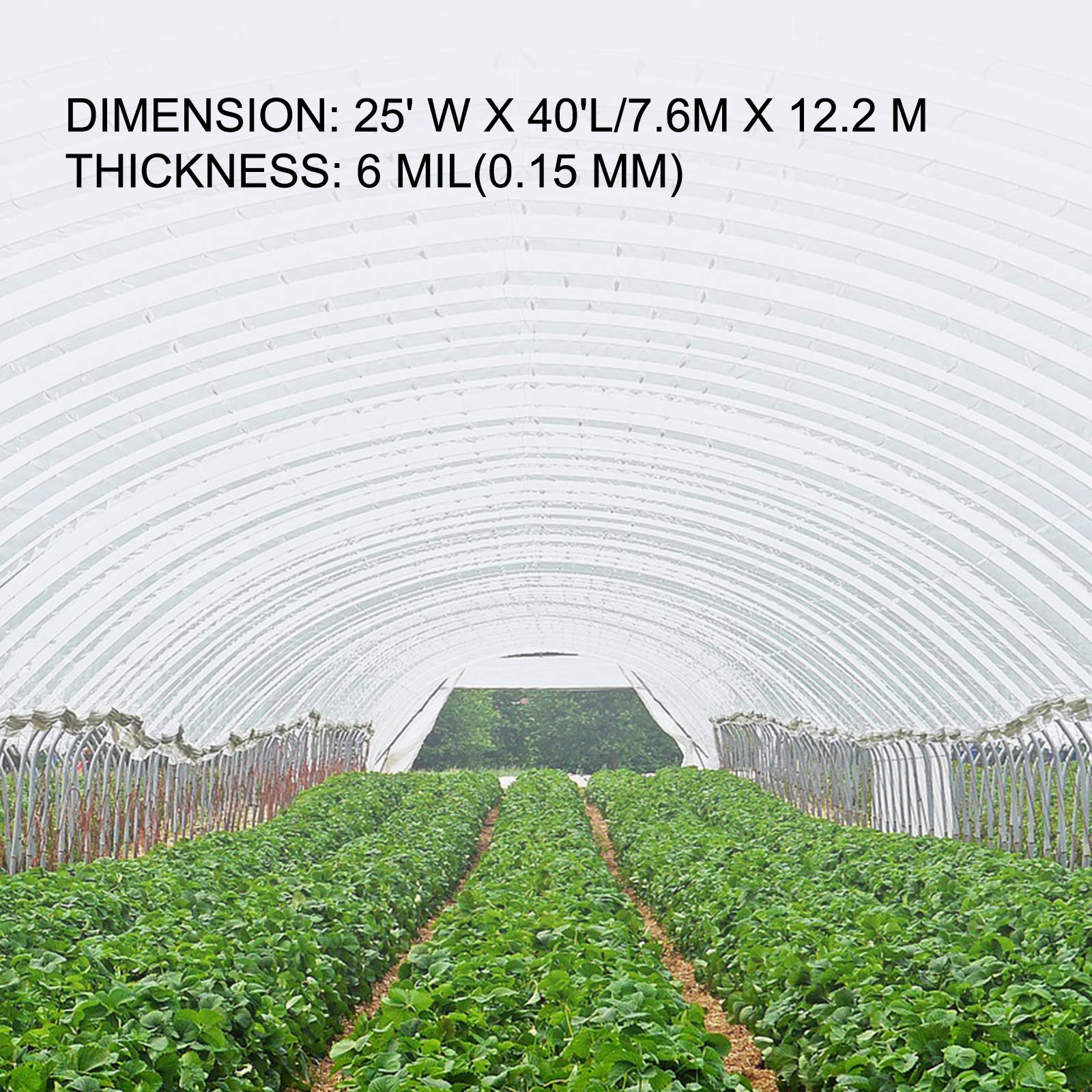 Foto 4 pulgar | Lámina De Plástico Para Invernadero Vevor De 7,6 X 12,2 M, 6 Mil, Resistente A Los Rayos Uv - Venta Internacional.
