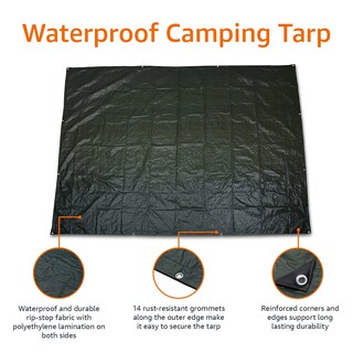 Foto 2 | Lona De Acampada Amazon Basics, Impermeable, 3 M X 3,6 M, Color Verde Oscuro - Venta Internacional.