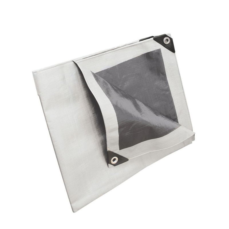 Foto 2 | Lona Foy Blanco Impermeable Polietileno Fondo Plata 5 X 6 M