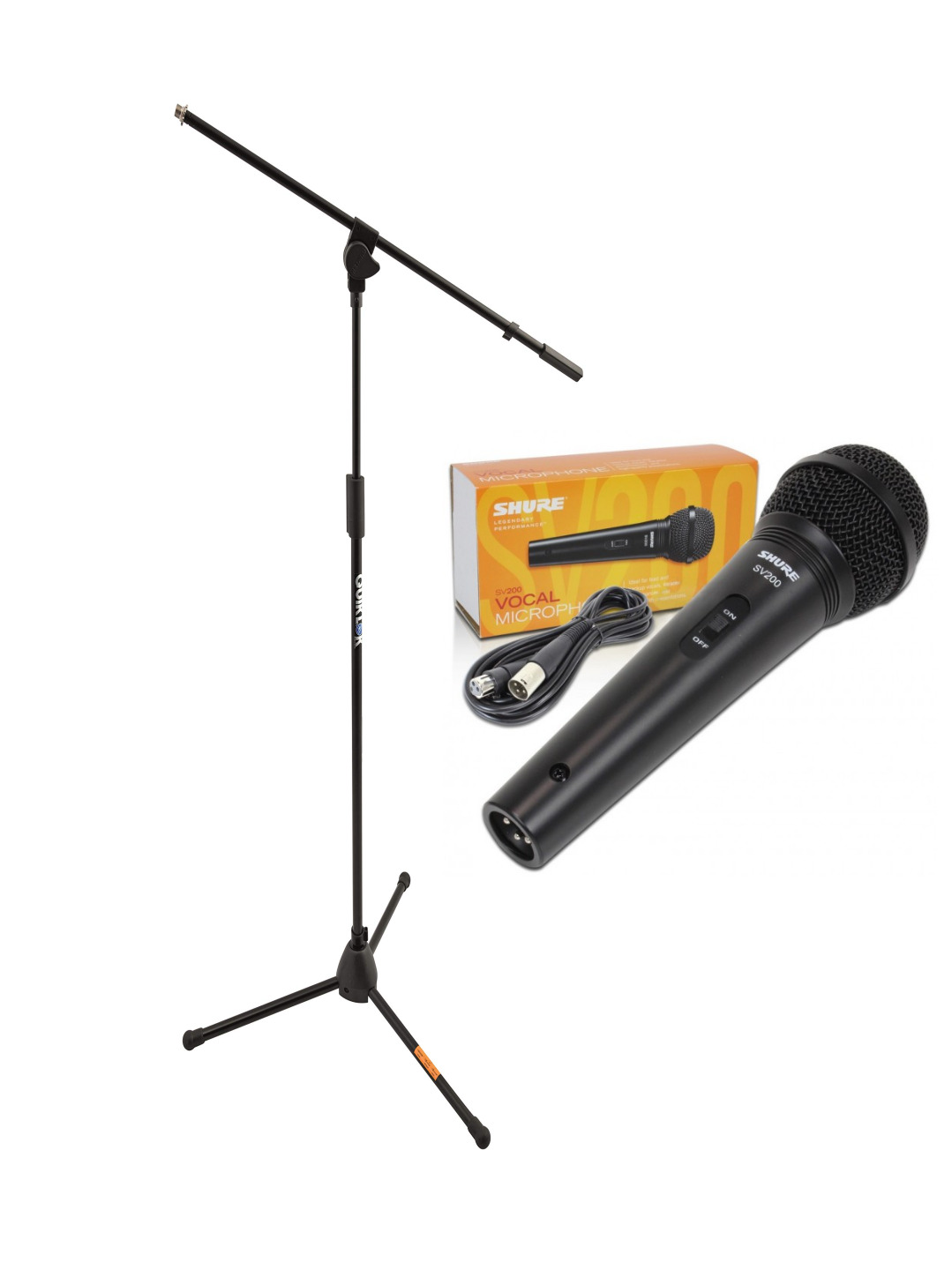 Micrófono Vocal Profesional Shure Sv200 con Base para Micrófono Sd281