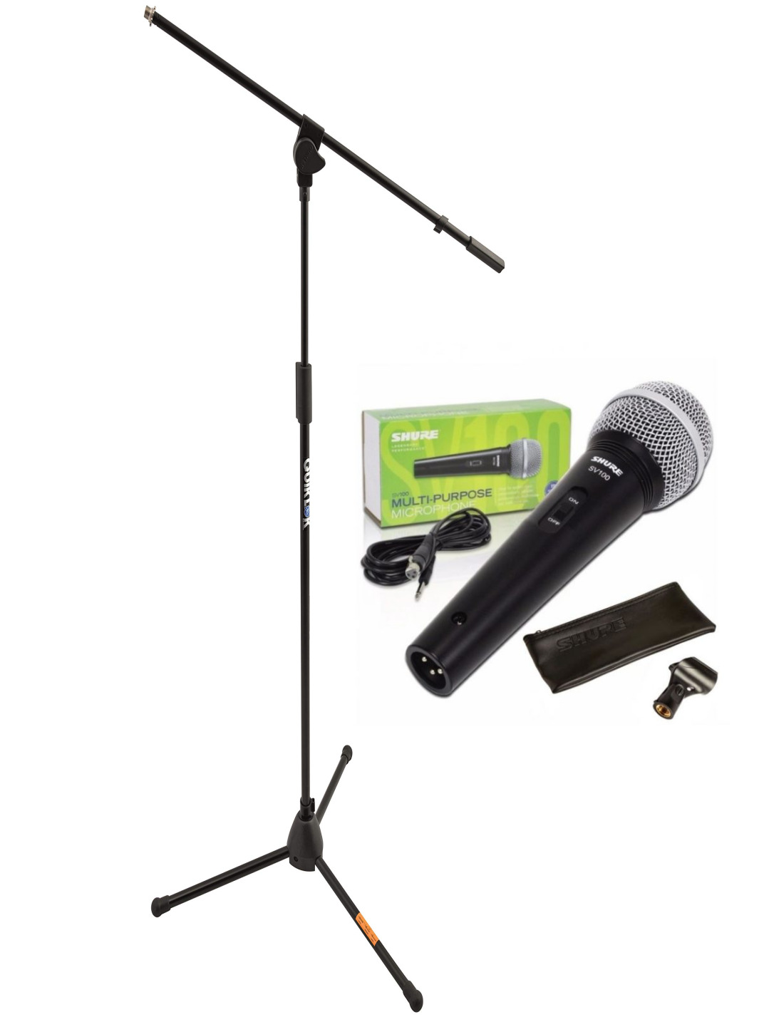 Micrófono Vocal Profesional Shure Sv100 con Base de Micrófono Sd281