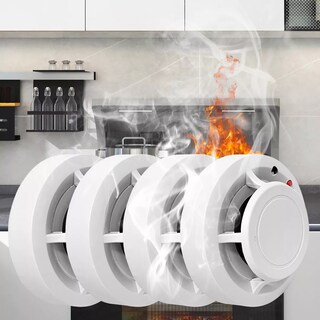 Foto 2 | Kit Detector De Humo Alarma con Sonido 4pcs Eo Safe Imports Esi-10075 Blanco