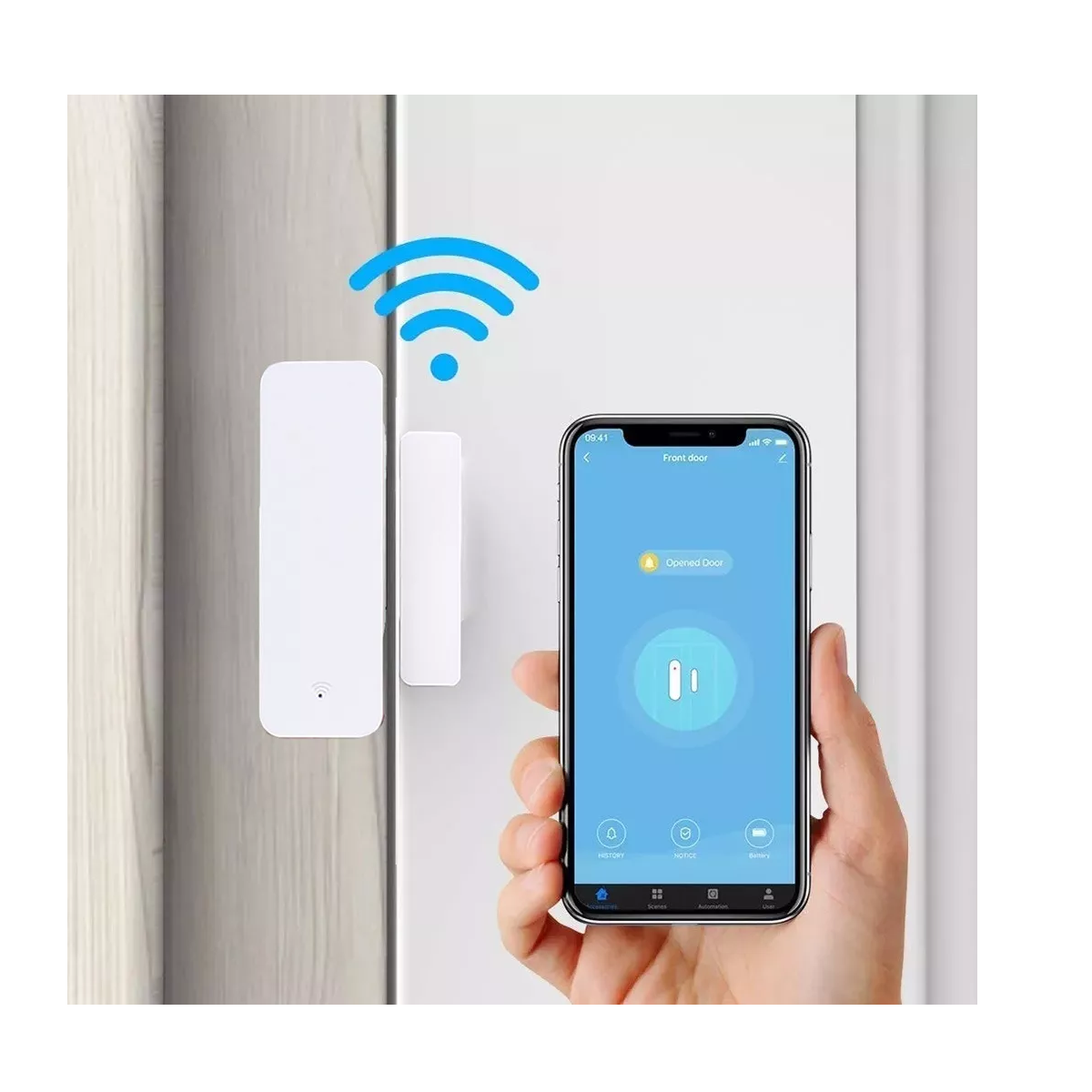 Foto 3 pulgar | Sensor Wifi para Puerta o Ventana Eo Safe Imports Esi-11060 Blanco