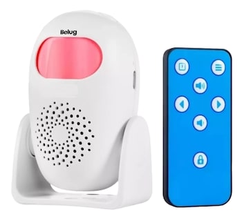 Foto 1 | Sensor Movimiento Alarma Presencia Timbre Blanco con Rosa