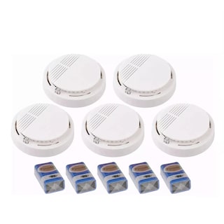 Foto 2 | Detector De Humo Con Alta Cobertura Y Alarma Con Sonido 5pcs Eo Safe Imports Esi-18353 Blanco