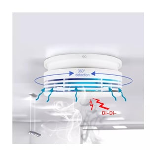 Foto 3 | Detector De Humo Inteligente Con Sensor De Incendio Alarma Eo Safe Imports Esi-13262 Blanco