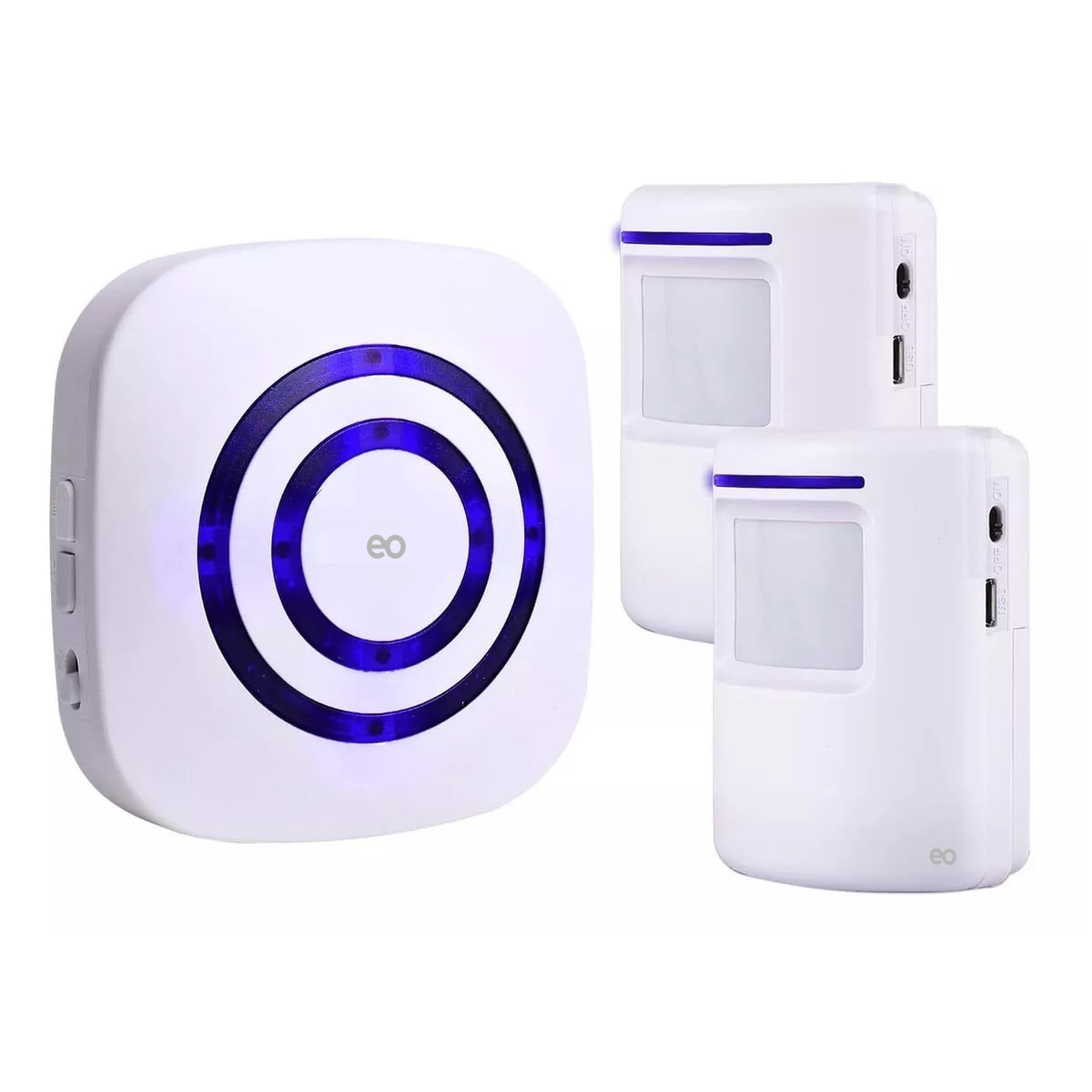 Language Sensor Detector Movimiento Timbre Con Carillón Inalámbrico Eo Safe Imports Esi-9536-1 Blanco