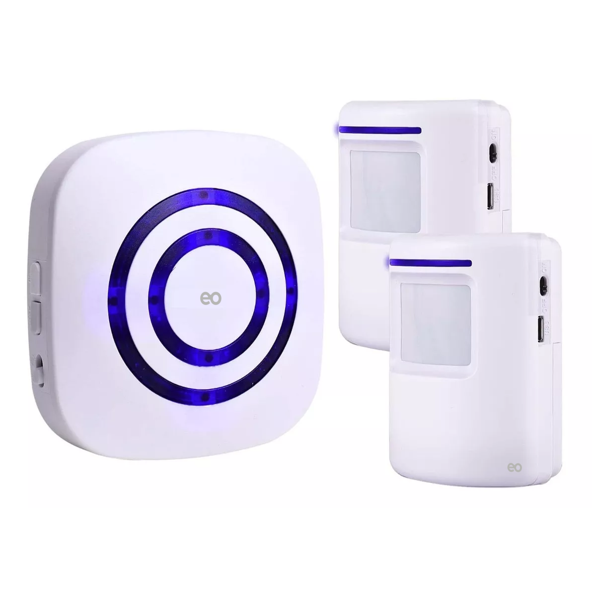Language Sensor Detector Movimiento Timbre Con Carillón Inalámbrico Eo Safe Imports Esi-9536-1 Blanco
