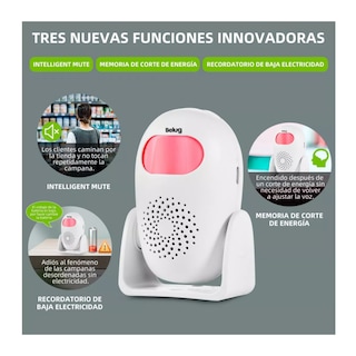 Foto 5 | Sensor Movimiento Alarma Presencia Timbre Blanco Con Rosa Belug