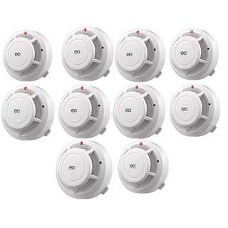 Foto 1 | Kit Detector De Humo Con Alta Cobertura Y Alarma Con Sonido 10pc Eo Safe Imports Esi-10077-1 Blanco