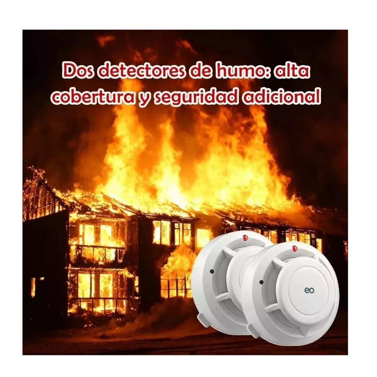 Foto 3 | Kit Detector De Humo Con Alta Cobertura Y Alarma Con Sonido 10pc Eo Safe Imports Esi-10077-1 Blanco
