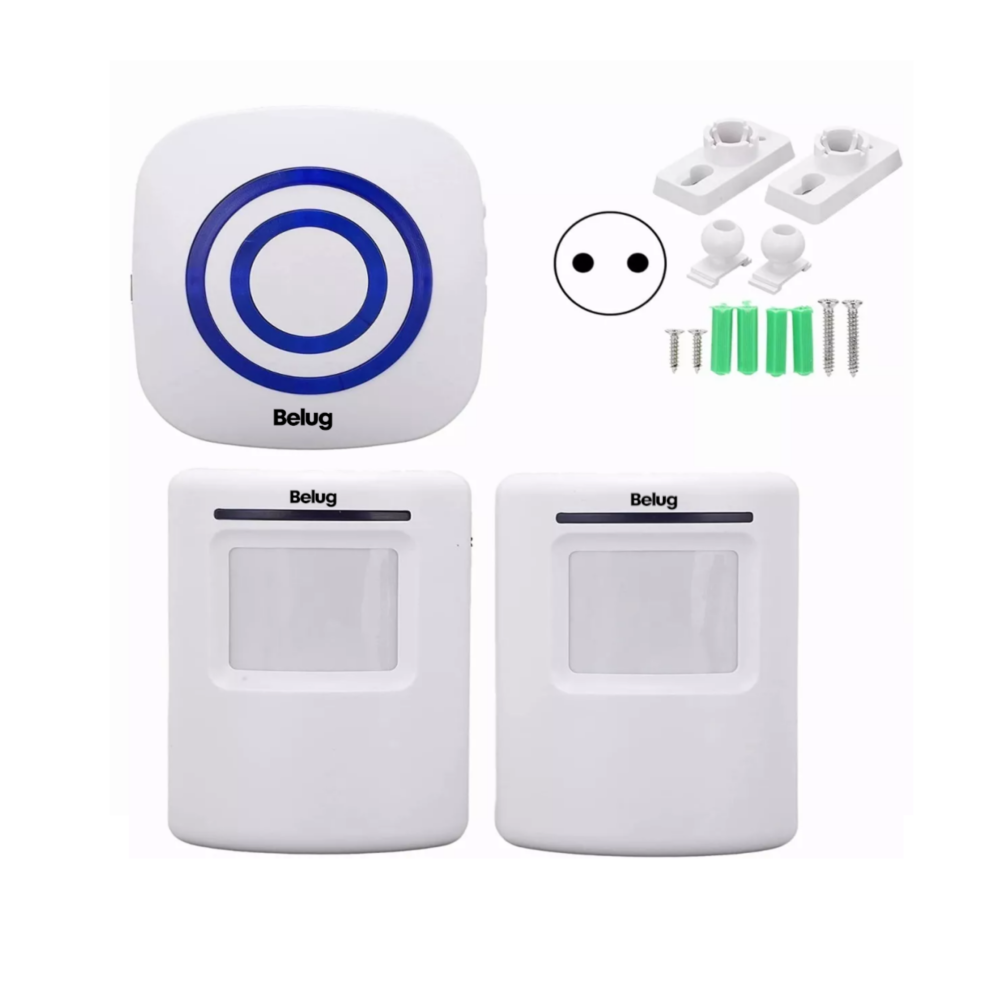 Foto 3 | 2 Detector De Movimiento Con Campana Timbre Negocios Tiendas Blanco Belug