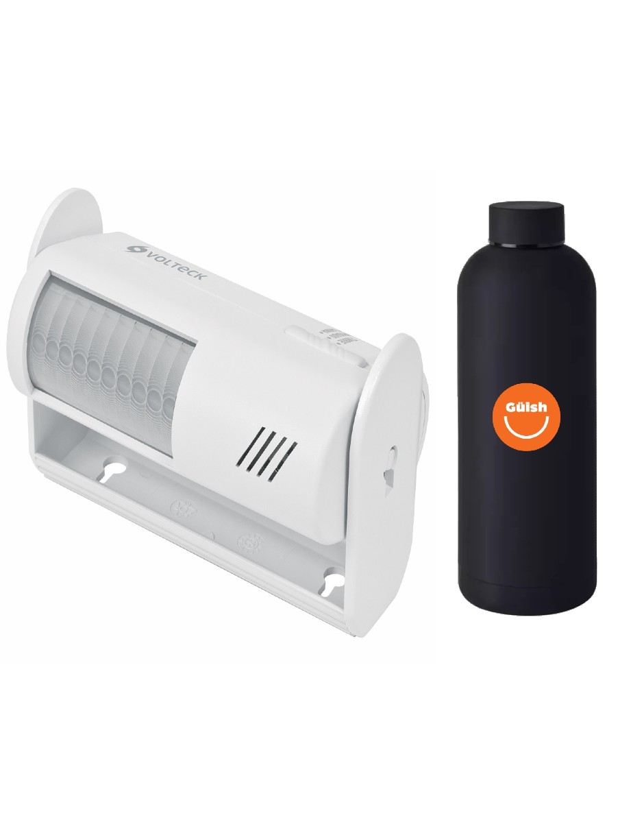Sensor De Movimiento Con Alarma Y Timbre + Termo De Agua De Regalo Güish