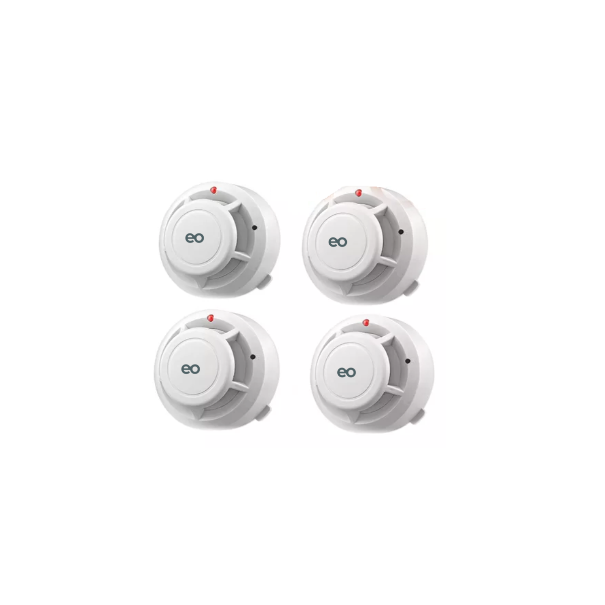 Kit Detector De Humo Alarma Con Sonido 4pcs Eo Safe Imports Esi-10075-1 Blanco