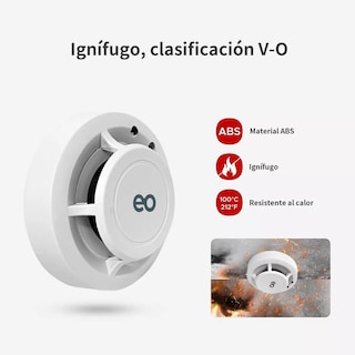Foto 3 | Kit Detector De Humo Alarma Con Sonido 4pcs Eo Safe Imports Esi-10075-1 Blanco