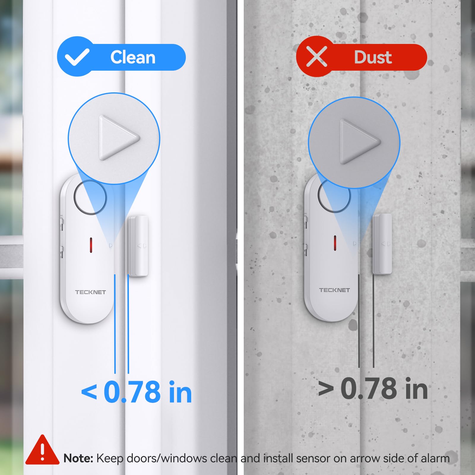 Foto 4 pulgar | Alarmas De Puerta Tecknet Para Niños, Alarma De Seguridad Para Ventanas, Paquete De 3 - Venta Internacional.