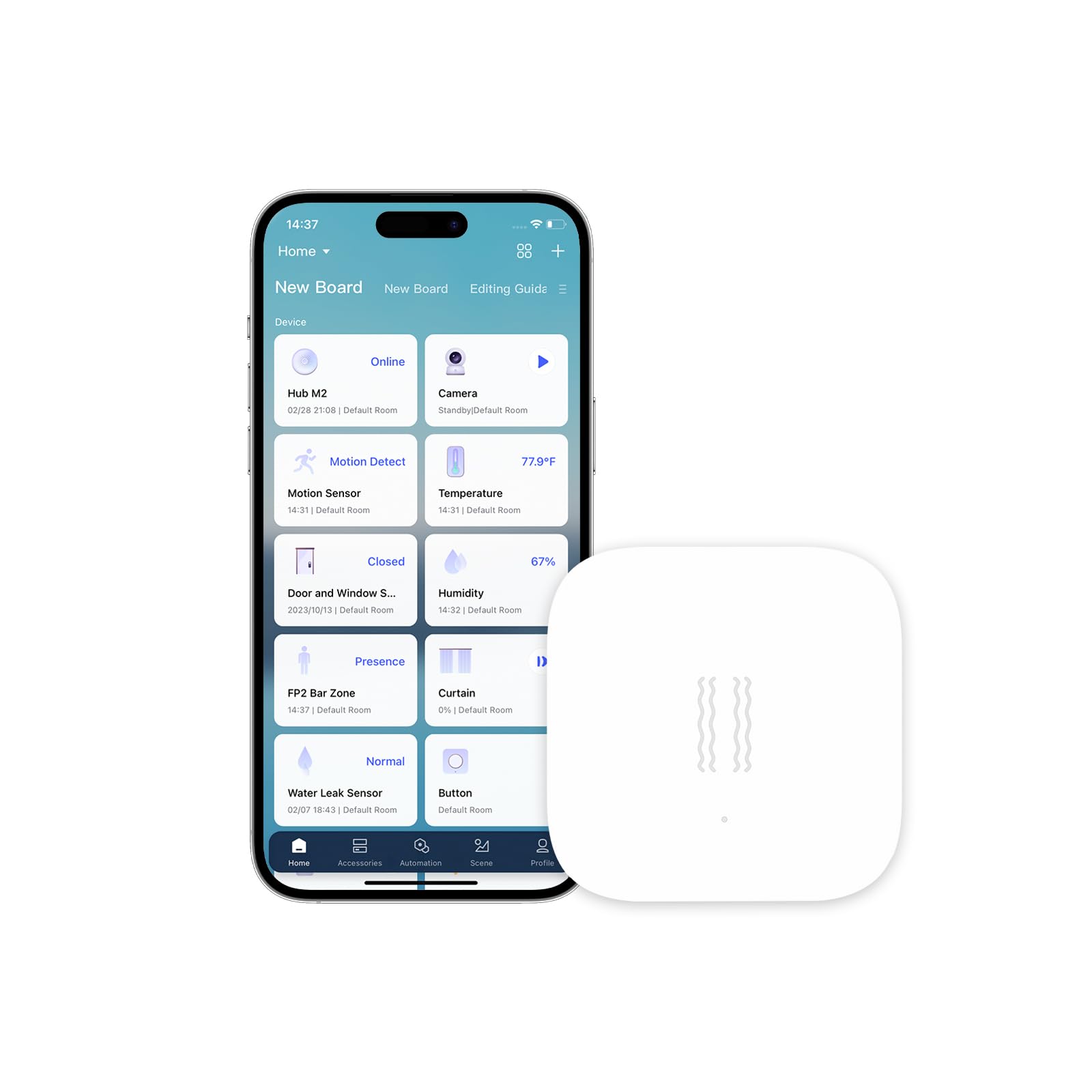 Foto 1 | El Sensor De Vibración Aqara Requiere Una Conexión Aqara Hub Zigbee - Venta Internacional.