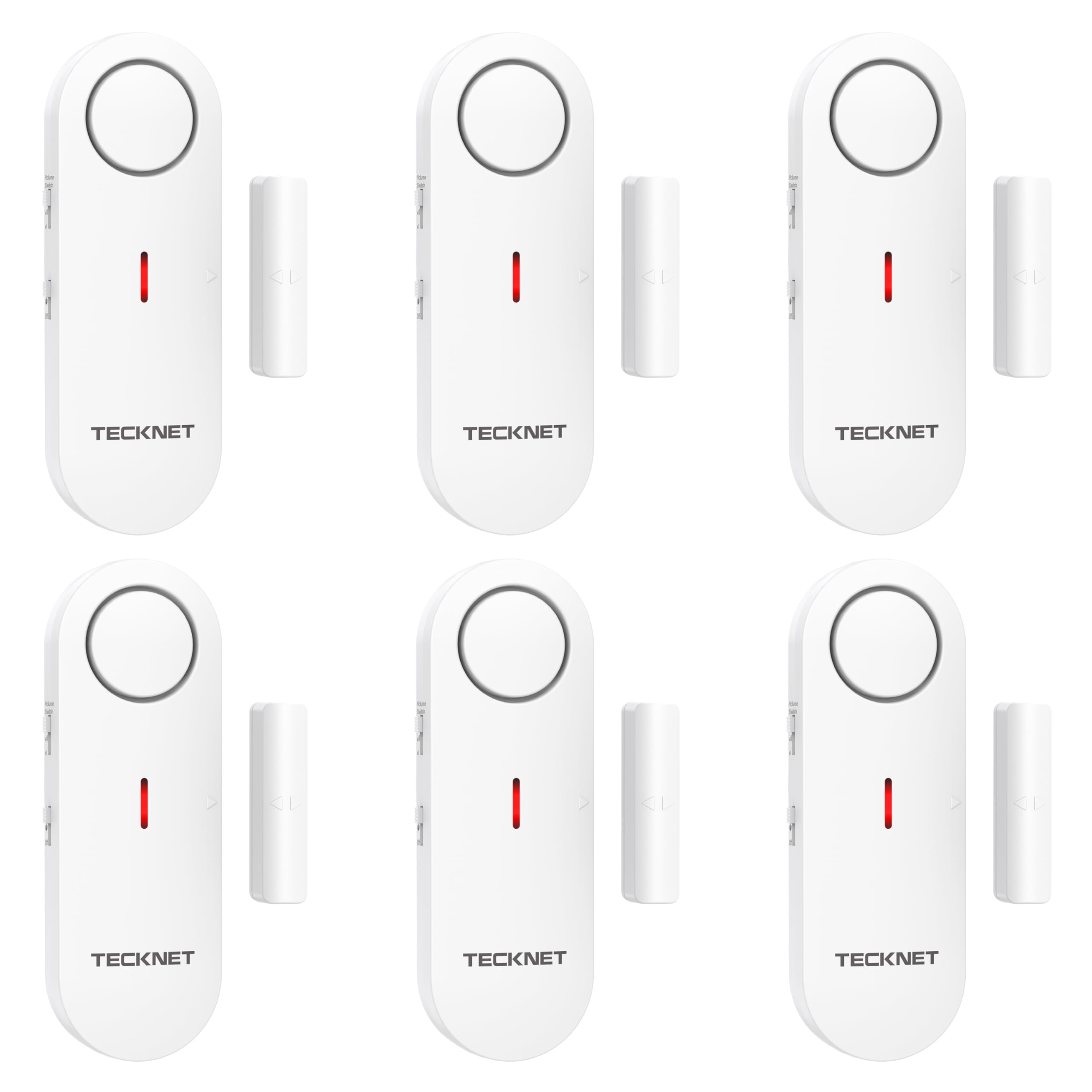 Foto 2 pulgar | Alarmas De Puerta Tecknet, Alarma Y Timbre 2 En 1 Para La Seguridad De Los Niños (paquete De 6) - Venta Internacional.