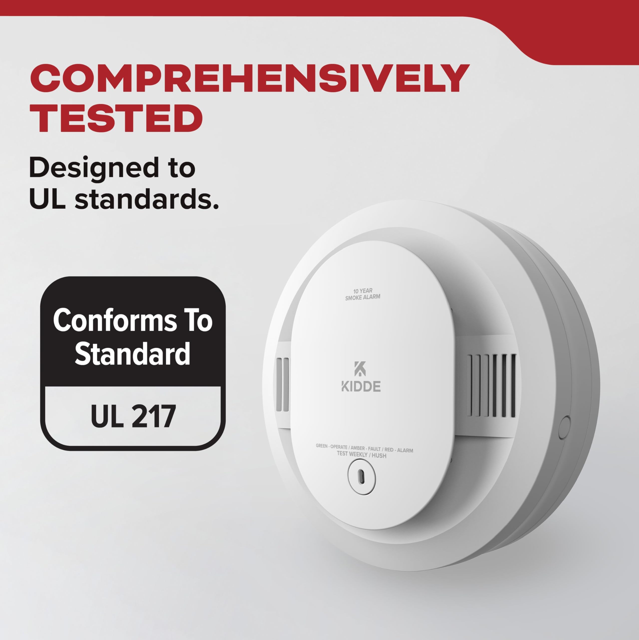 Foto 5 pulgar | Detector De Humo Kidde Funciona Con Pilas Durante 10 Años Y Luz Led - Venta Internacional.
