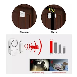 Foto 2 | Alarmas Sensor De Movimiento Seguridad Para Puerta 5pcs Belug Blancas