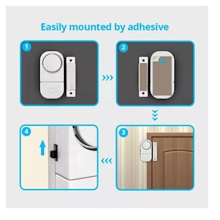 Foto 3 | Alarmas Sensor De Movimiento Seguridad Para Puerta 5pcs Belug Blancas