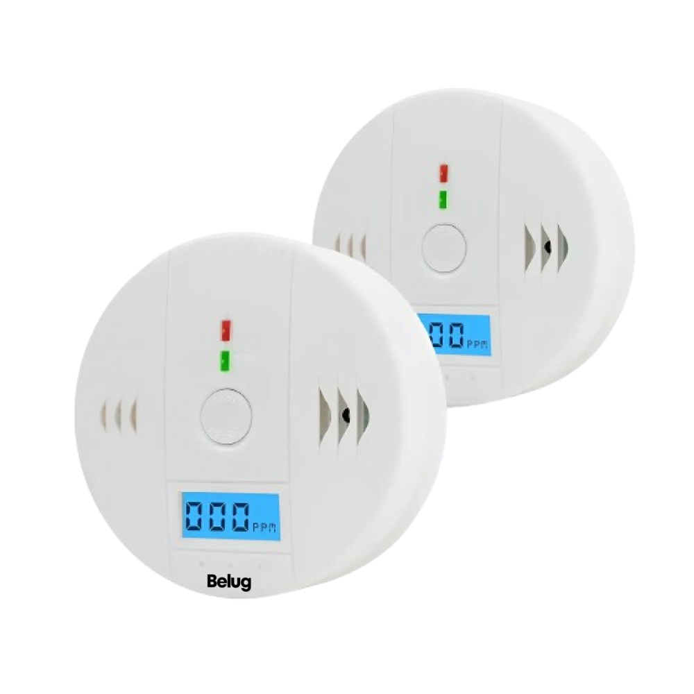 Detector De Gas Lp Natural Humo Y Monóxido De Carbono Belug  Blanco